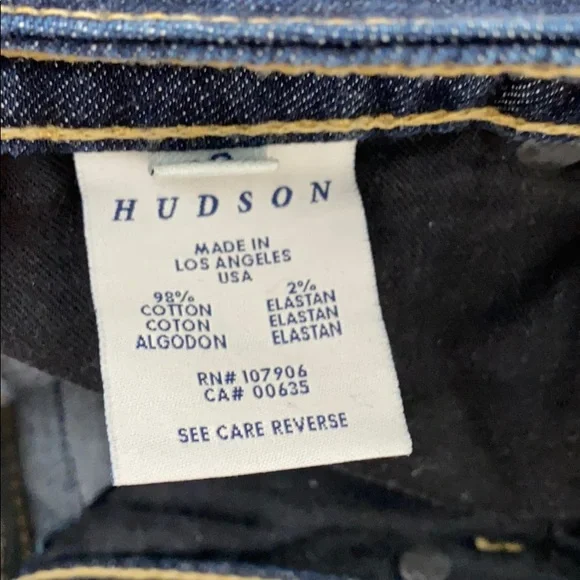 Hudson Denim Dark Rinse Flare Leg Jeans - Picture 6 of 8